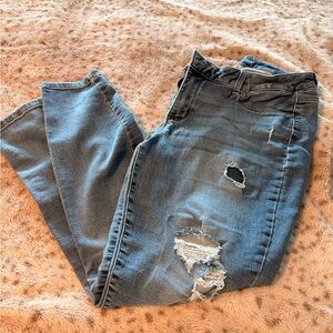 Maurices Skinny Distressed Jeans - Medium Blue